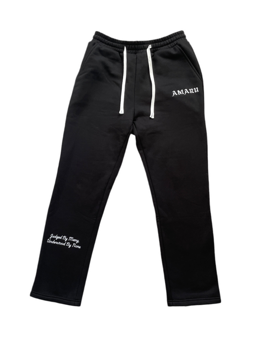 Black Straight Leg Sweatpants